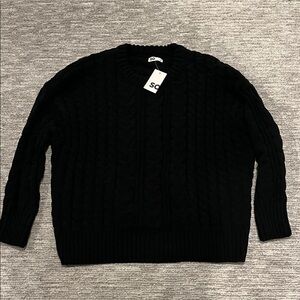 SO Black Cable Knit Sweater super soft Size 2X